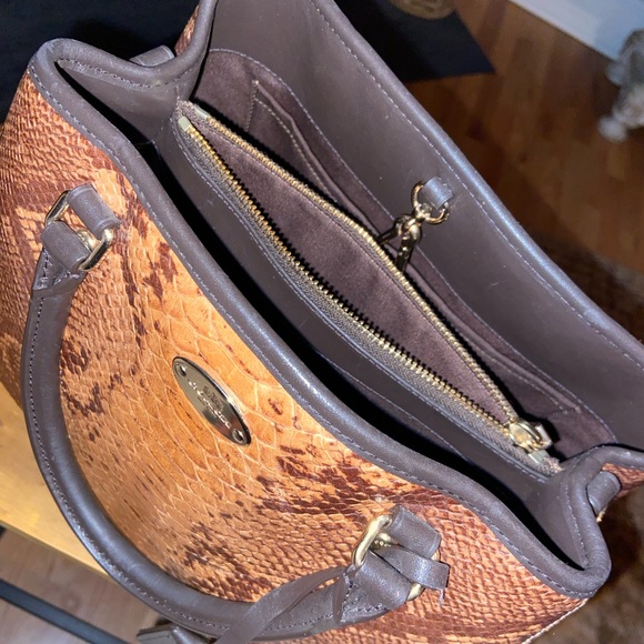 Multicolor Coach Purse with snake skin print - Picture 6 of 10